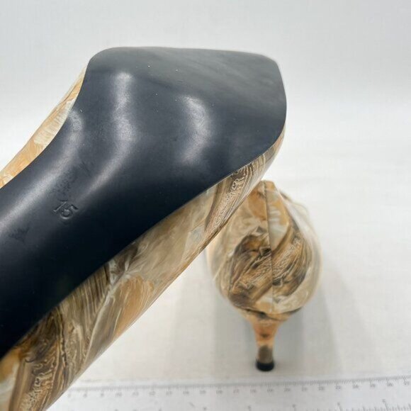 YDN Women Low Kitten Heel Pumps Pointed Toe Dress Shoes for Office Lady - Picture 5 of 7